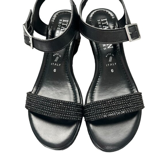 Italian Shoemaker Open Toe Black Sandal Size 6 New - Picture 4 of 7